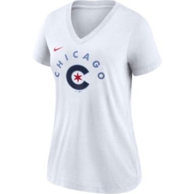 sorry, Nike Women's Chicago Cub Navy 2021 City Connect V-Neck T-Shirt is currently out of stock