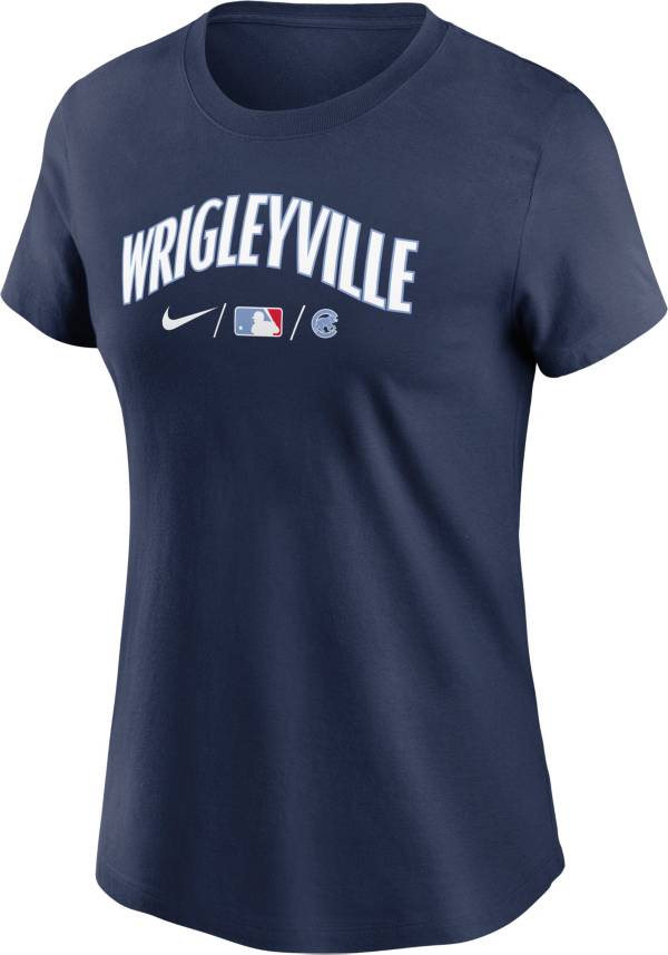 Nike Women's Chicago Cubs Navy 2021 City Connect Wordmark T-Shirt