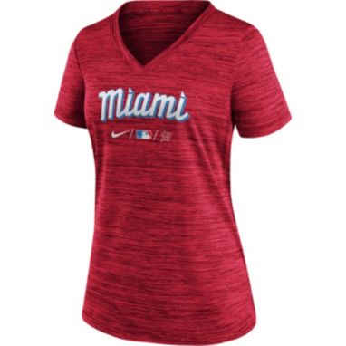 sorry, Nike Women's Miami Marlins 2022 City Connect Velocity V-Neck T-Shirt is currently out of stock