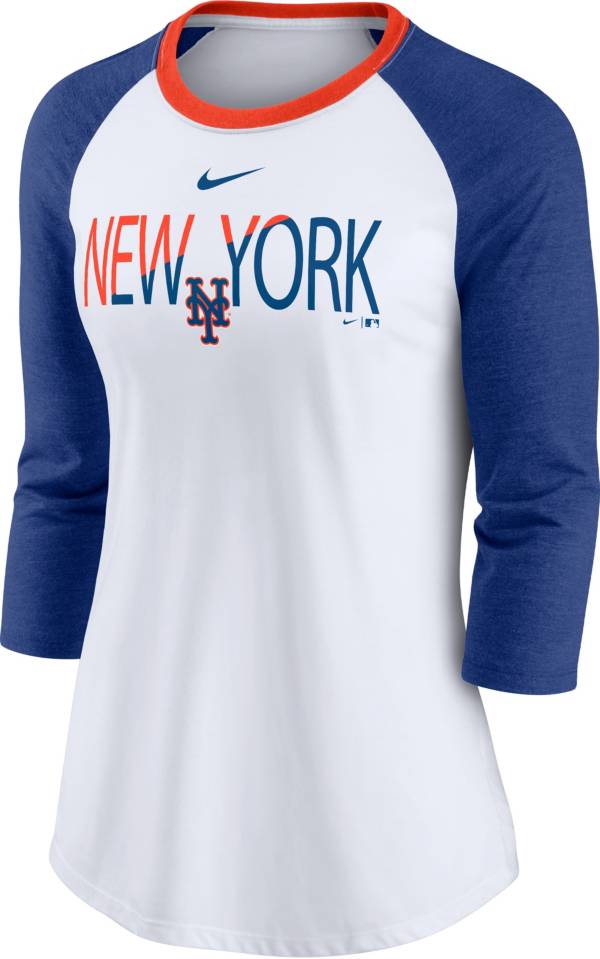 Nike Women's New York Mets Blue Raglan Three-Quarter Sleeve Shirt product image