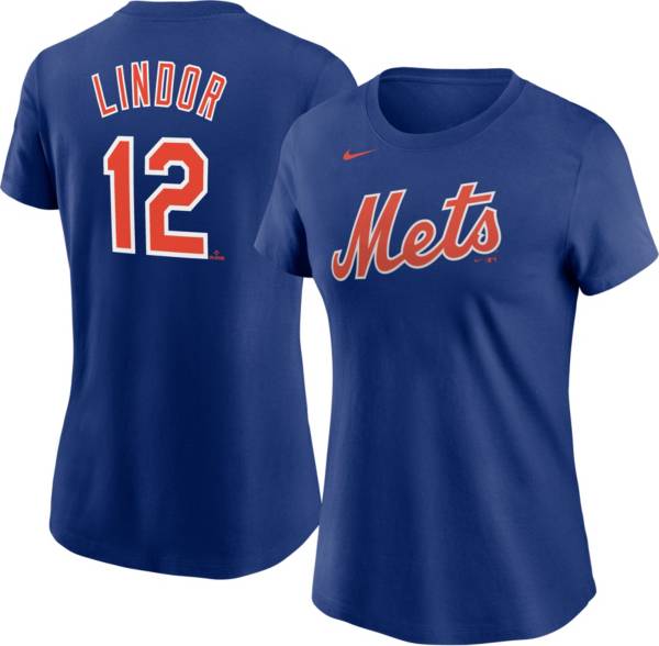 Nike Women's New York Mets Francisco Lindor #12 Blue T-Shirt product image