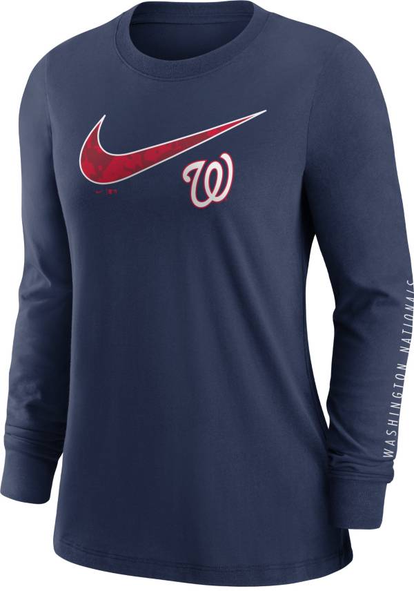 Nike Women's Washington Nationals Navy Long Sleeve T-Shirt