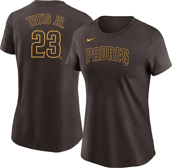Women's Fernando Tatís Jr. Gold San Diego Padres Plus Size Name & Number  V-Neck T-Shirt