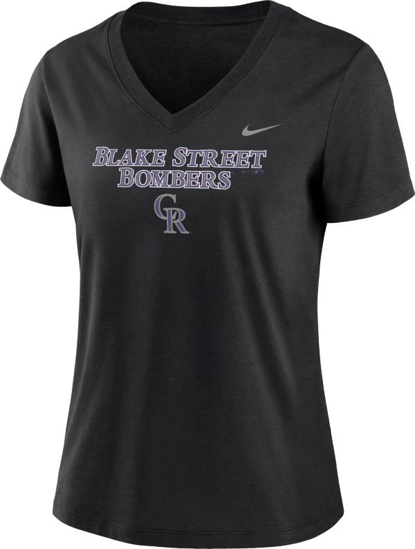 Nike Women's Colorado Rockies Black Local V-Neck T-Shirt