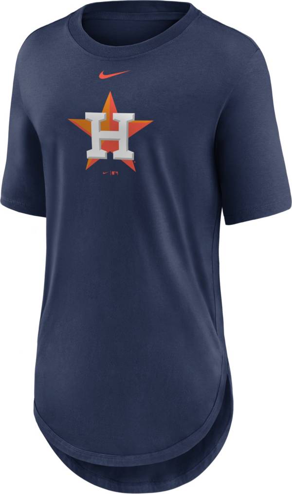 Nike Women's Houston Astros Navy Longline Logo T-Shirt