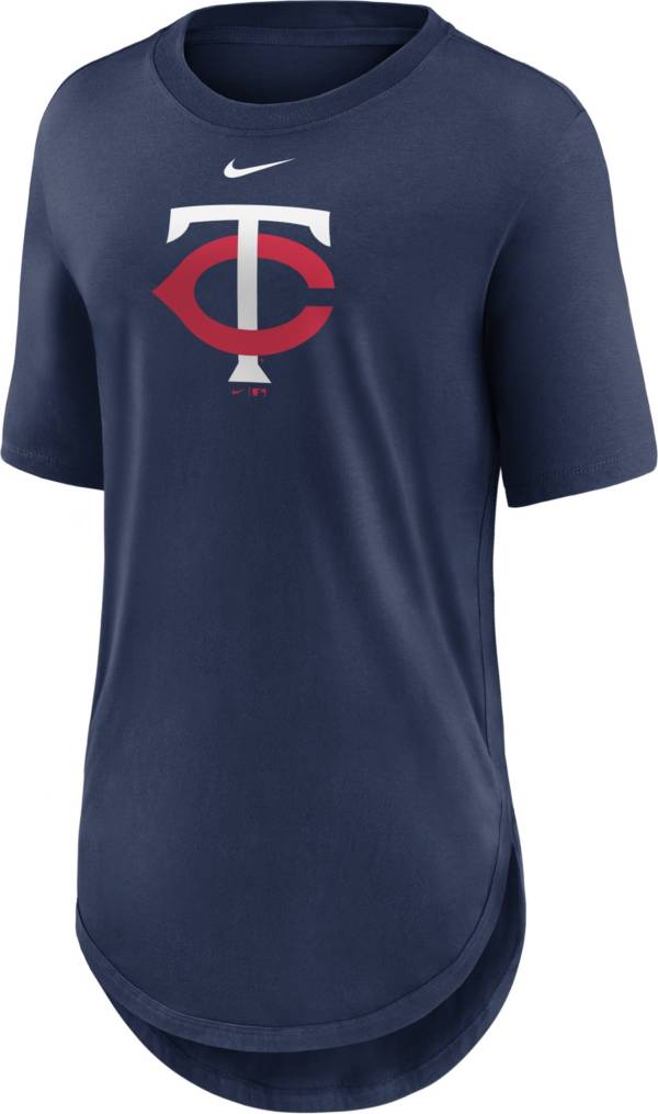 Nike Women's Minnesota Twins Navy Longline Logo T-Shirt