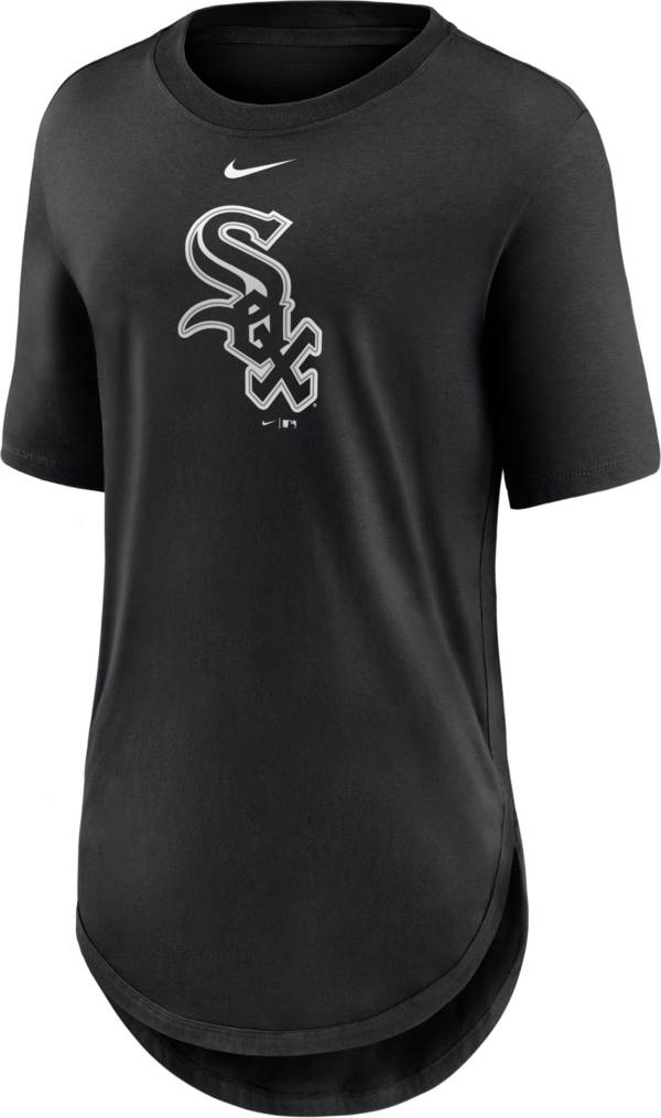 Nike Women's Chicago White Sox Black Longline Logo T-Shirt