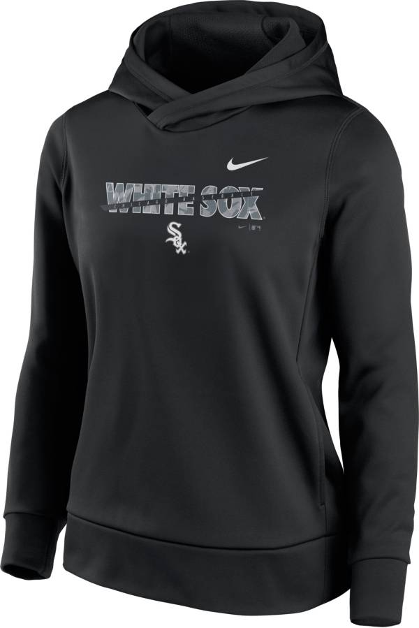 Nike Women's Chicago White Sox Black Therma Pullover Hoodie