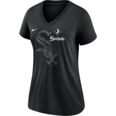 sorry, Nike Women's Chicago White Sox Black 2021 City Connect V-Neck T-Shirt is currently out of stock