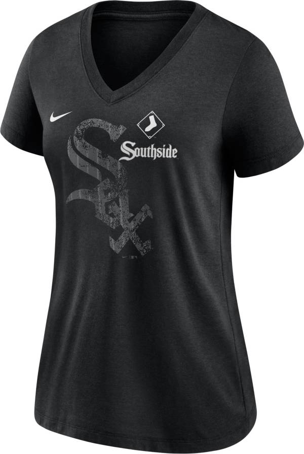 Nike Women's Chicago White Sox Black 2021 City Connect V-Neck T-Shirt