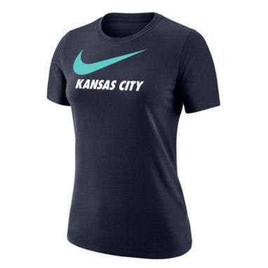 sorry, Nike Women's Kansas City Swoosh Navy T-Shirt is currently out of stock
