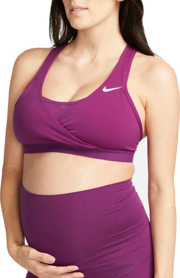 Nike Top Women Large Purple Dri-Fit Activewear Run Walk Gym Training Swoosh