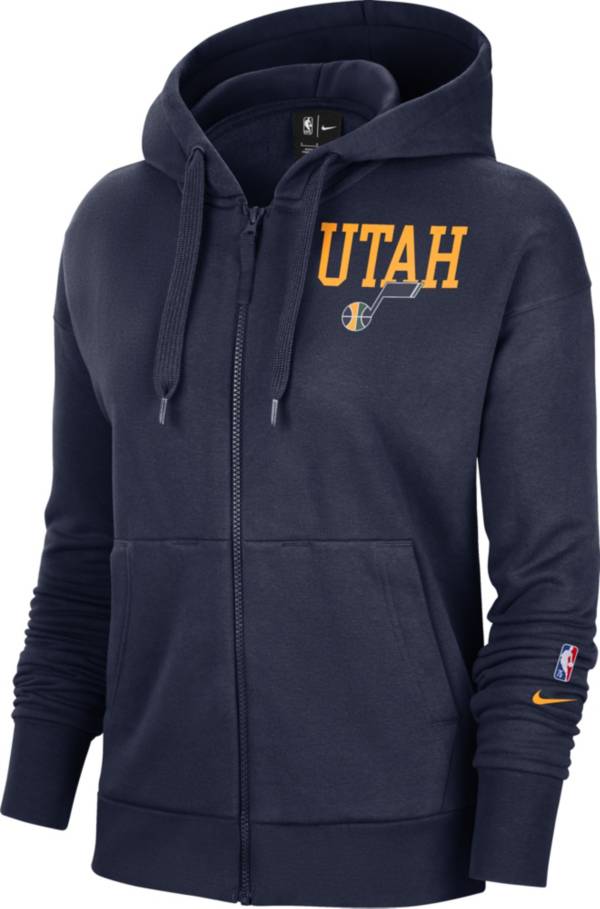 Nike Women's Utah Jazz Navy Full Zip Fleece Hoodie product image