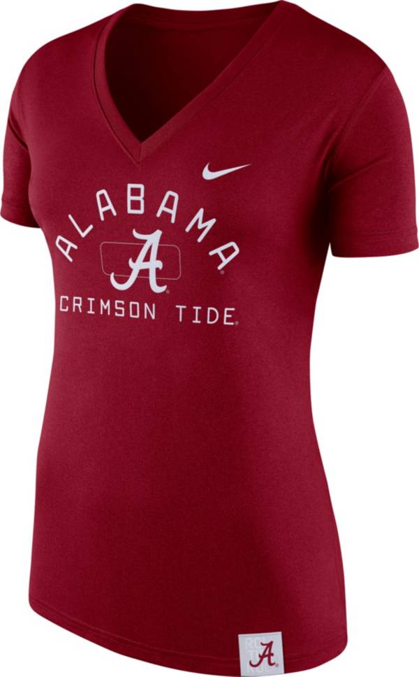 Nike Women's Alabama Crimson Tide Crimson Slub V-Neck T-Shirt