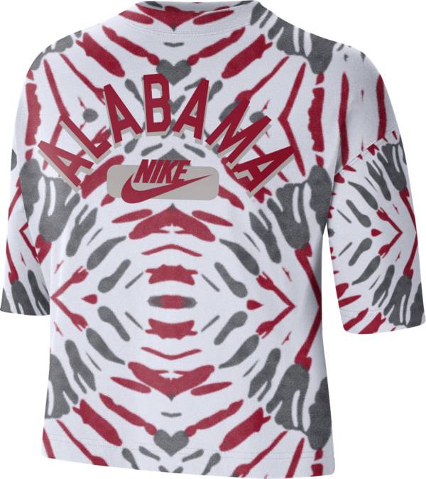 Nike Women's Alabama Crimson Tide White Tie-Dye Boxy Festival T-Shirt product image