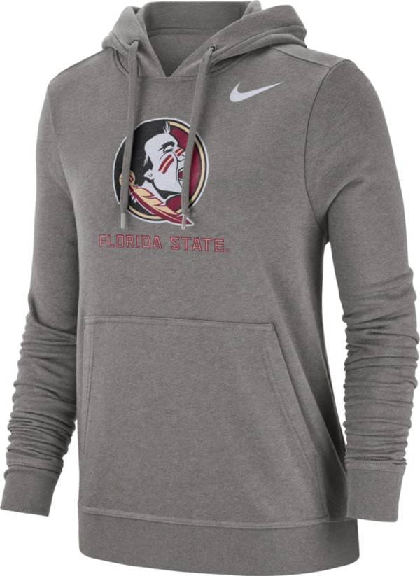 Nike Women's Florida State Seminoles Grey Club Fleece Pullover Hoodie product image