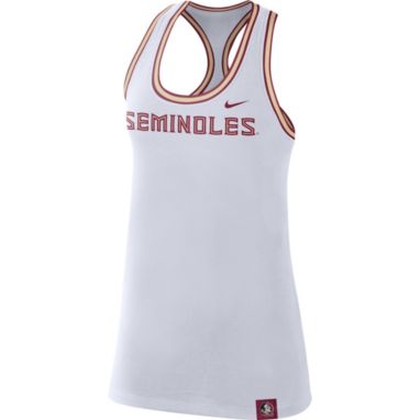 sorry, Nike Women's Florida State Seminoles Dri-FIT Cotton Racer White Tank Top is currently out of stock