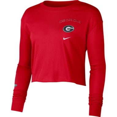 sorry, Nike Women's Georgia Bulldogs Red Long Sleeve Crop Sweatshirt is currently out of stock