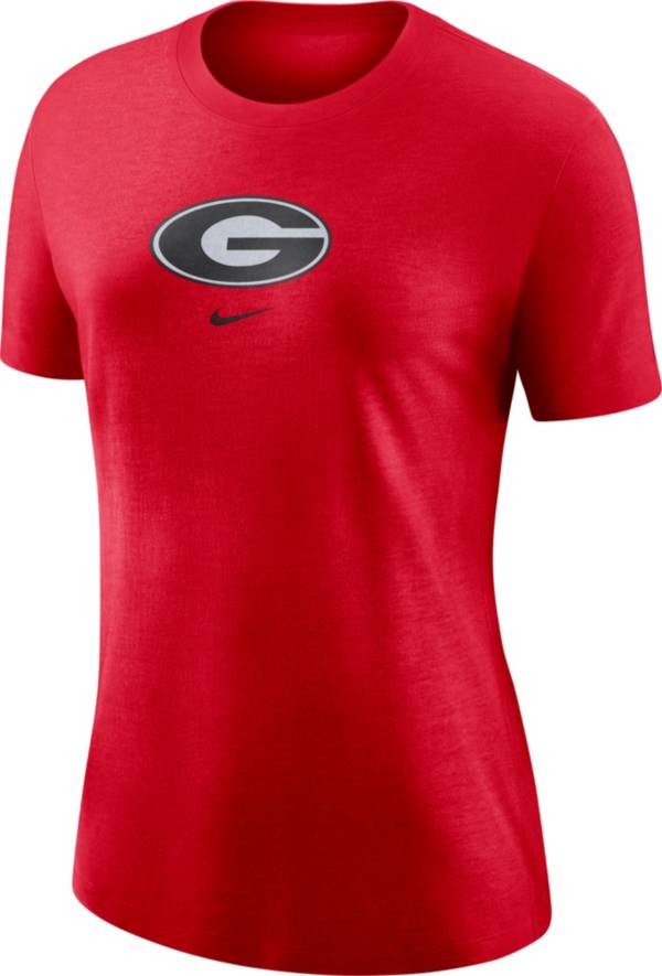 Nike Women's Georgia Bulldogs Red Logo Crew T-Shirt