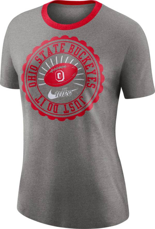 Nike Women's Ohio State Buckeyes Gray Vault Logo T-Shirt product image
