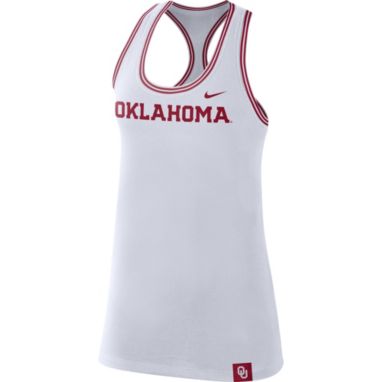 sorry, Nike Women's Oklahoma Sooners Dri-FIT Cotton Racer White Tank Top is currently out of stock