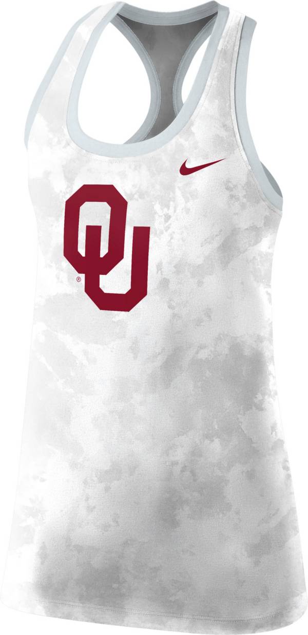 Nike Women's Oklahoma Sooners Racerback White Tank Top