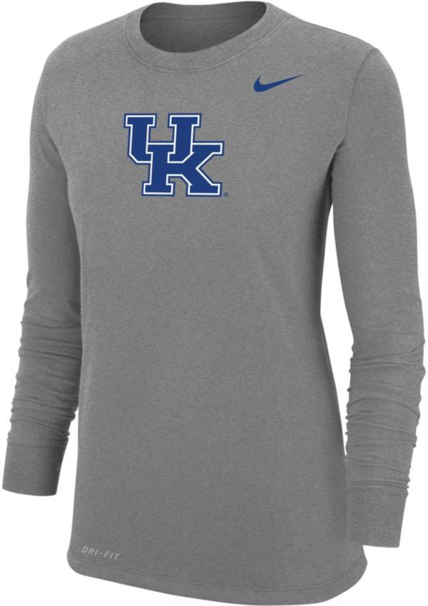 Nike Women's Kentucky Wildcats Grey Dri-FIT Cotton Long Sleeve T-Shirt