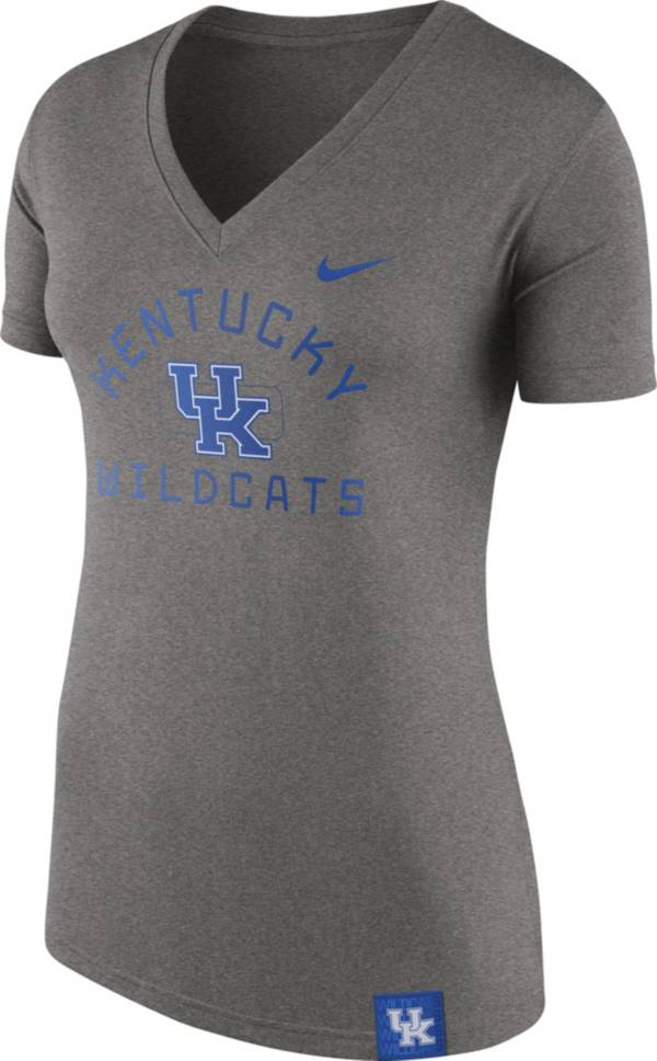 Nike Women's Kentucky Wildcats Grey Slub V-Neck T-Shirt