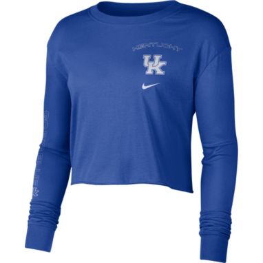 sorry, Nike Women's Kentucky Wildcats Blue Long Sleeve Crop Sweatshirt is currently out of stock