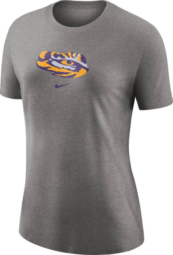 Nike Women's LSU Tigers Grey Logo Crew T-Shirt product image