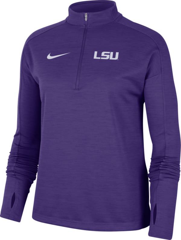 Nike Women's LSU Tigers Purple Dri-FIT Pacer Quarter-Zip Shirt product image
