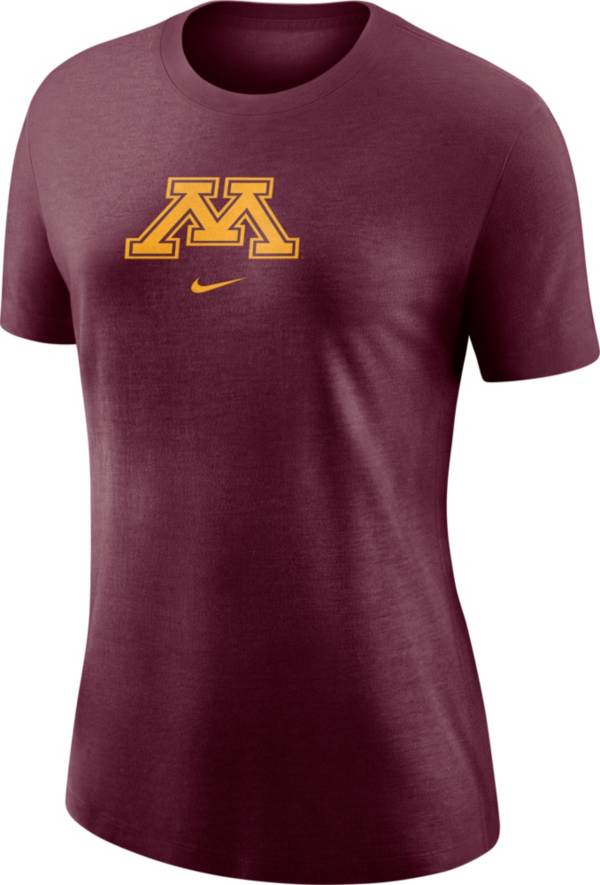 Nike Women's Minnesota Golden Gophers Maroon Logo Crew T-Shirt