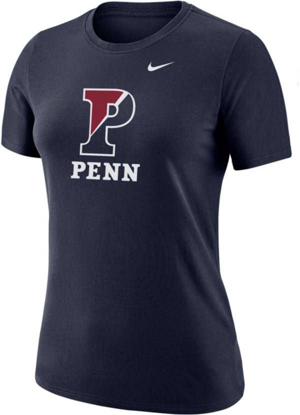 Nike Women's University of Pennsylvania Quakers Blue Dri-FIT Cotton T-Shirt product image
