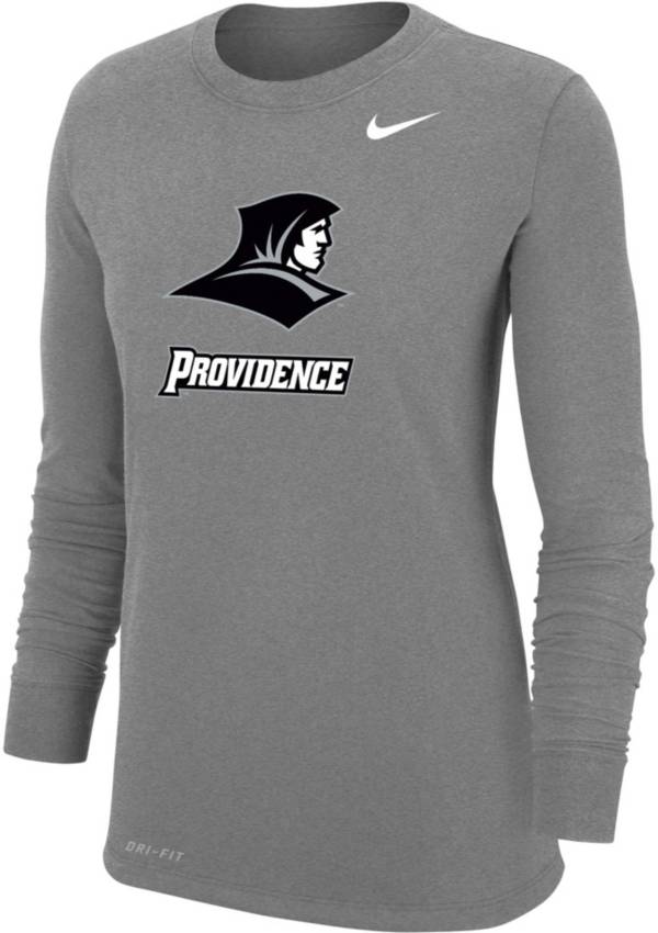 Nike Women's Providence Friars Grey Dri-FIT Core Cotton Long Sleeve T-Shirt