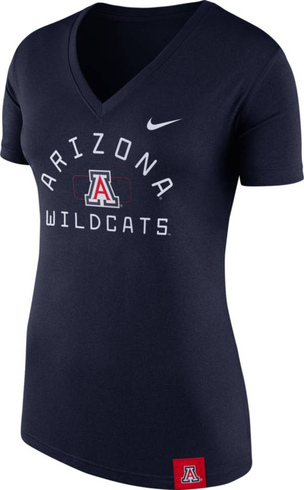 Nike Women's Arizona Wildcats Navy Slub V-Neck T-Shirt