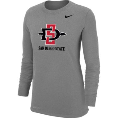 sorry, Nike Women's San Diego State Aztecs Grey Dri-FIT Core Cotton Long Sleeve T-Shirt is currently out of stock
