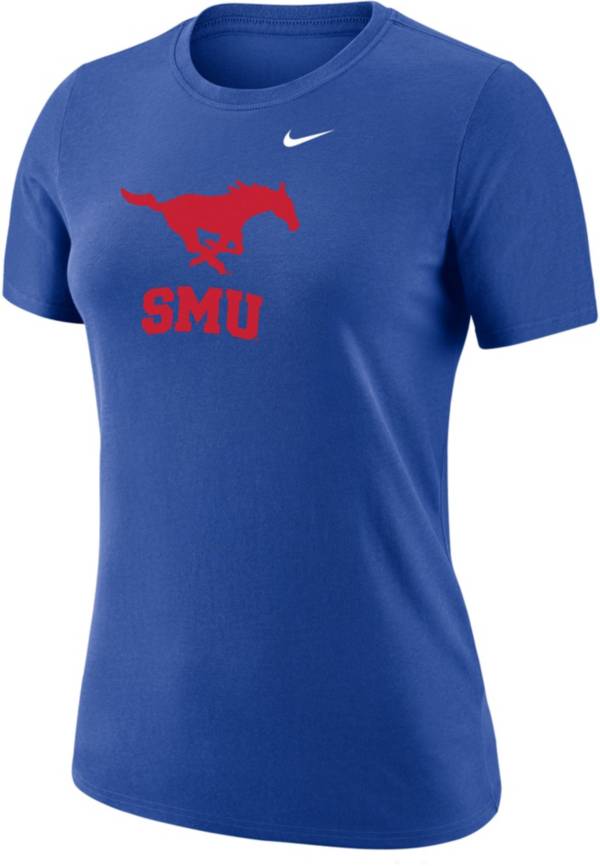 Nike Women's Southern Methodist Mustangs Blue Dri-FIT Cotton T-Shirt product image