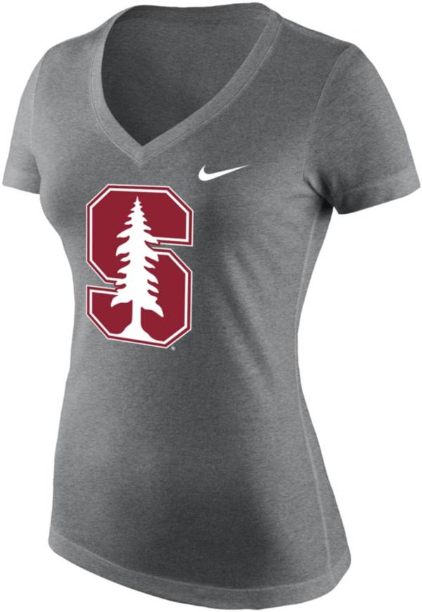 Nike Women's Stanford Cardinal Grey Tri-Blend V-Neck T-Shirt product image