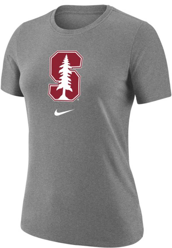 Nike Women's Stanford Cardinal Grey Dri-FIT Cotton T-Shirt product image