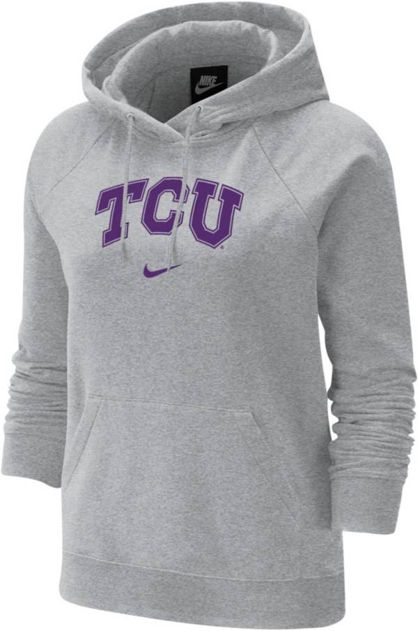 Nike Women s TCU Horned Frogs Grey Varsity Pullover Hoodie