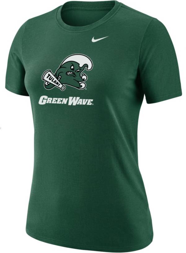 Nike Women's Tulane Green Wave Green Dri-FIT Cotton T-Shirt product image