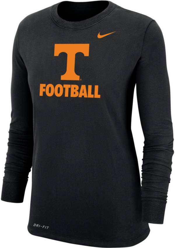 Nike Women's Tennessee Volunteers Football Dri-FIT Cotton Long Sleeve Black T-Shirt product image