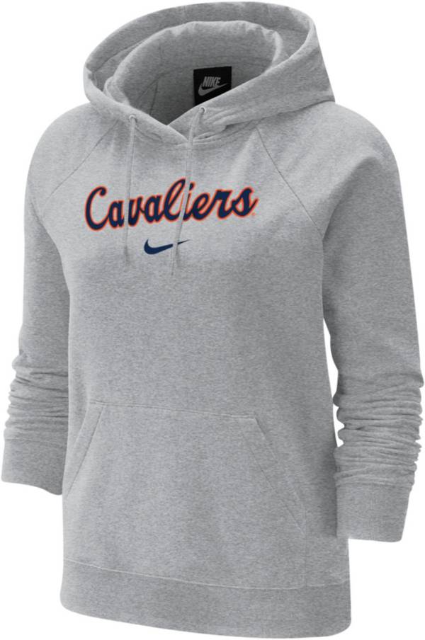 Nike Women's Virginia Cavaliers Grey Vintage Logo Varsity Pullover Hoodie product image