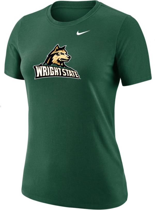 Nike Women's Wright State Raiders Green Dri-FIT Cotton T-Shirt