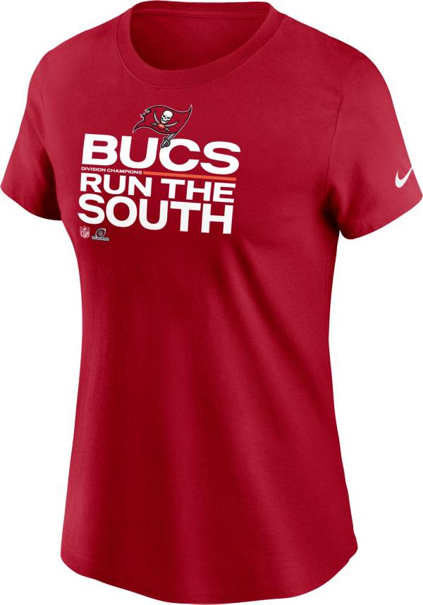 Nike Women's Tampa Bay Buccaneers 2021 Run the NFC South Division Champions Red T-Shirt