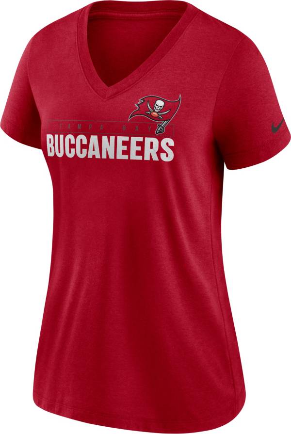 Nike Women's Tampa Bay Buccaneers Logo Tri-Blend Red T-Shirt