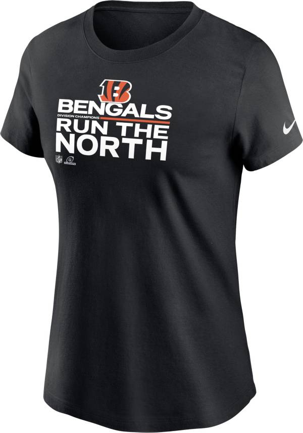 Nike Women's Cincinnati Bengals 2021 Run the AFC North Division Champions Black T-Shirt product image