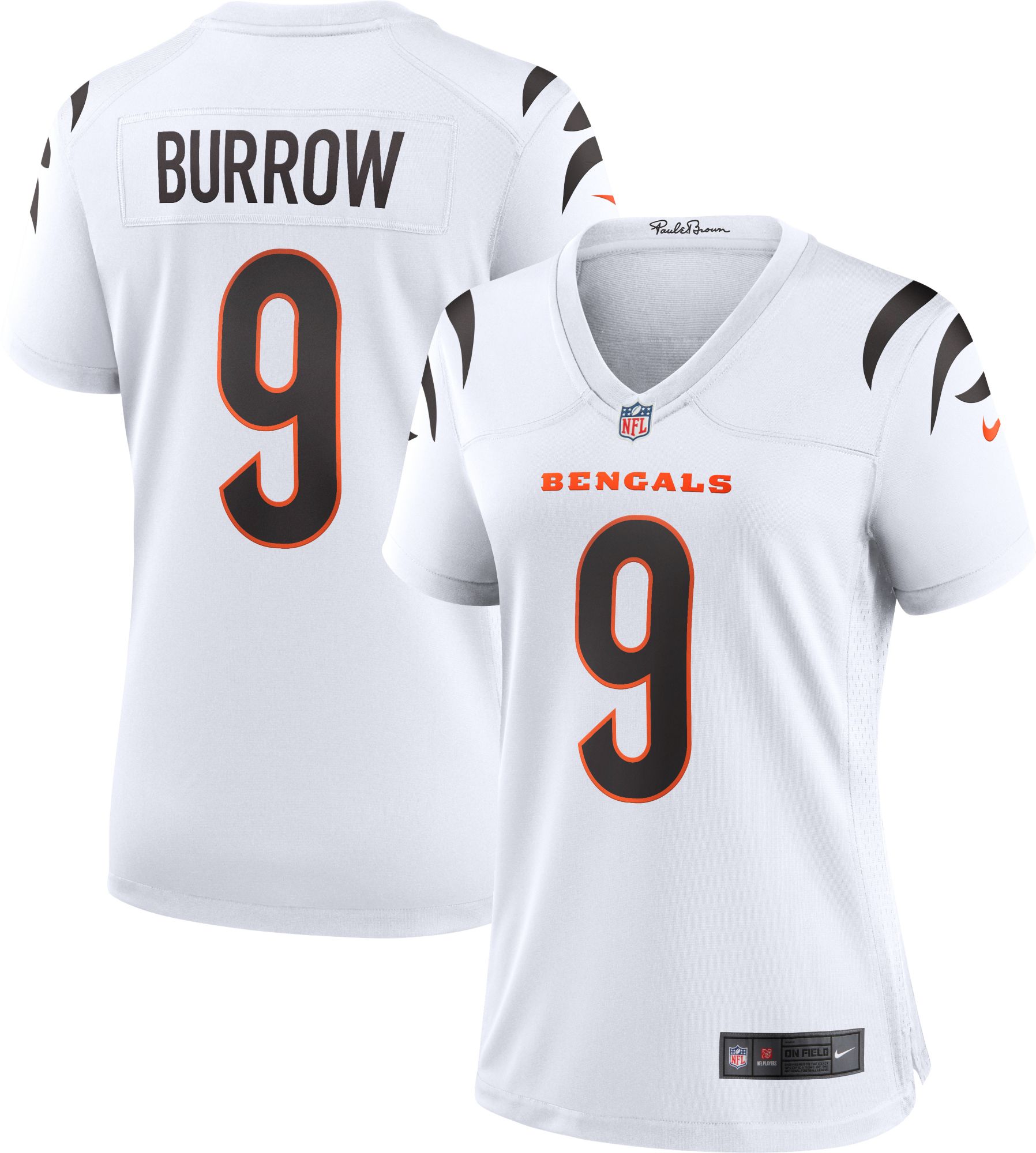 Nike Women's Cincinnati Bengals Joe Burrow #9 White Game Jersey product image