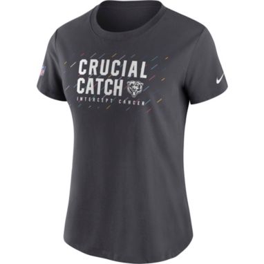 sorry, Nike Women's Chicago Bears Crucial Catch Anthracite T-Shirt is currently out of stock