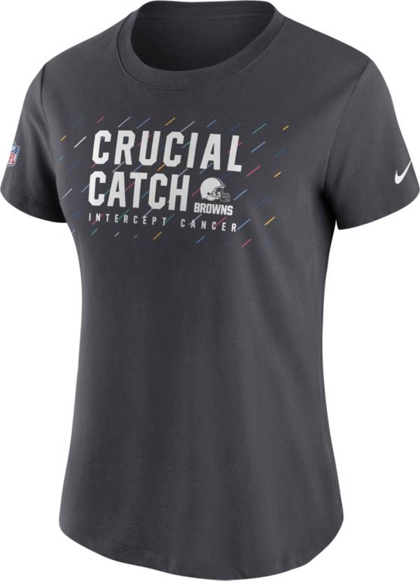 Nike Women's Cleveland Browns Crucial Catch Anthracite T-Shirt product image